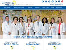 Tablet Screenshot of dermatologyaffiliates.com